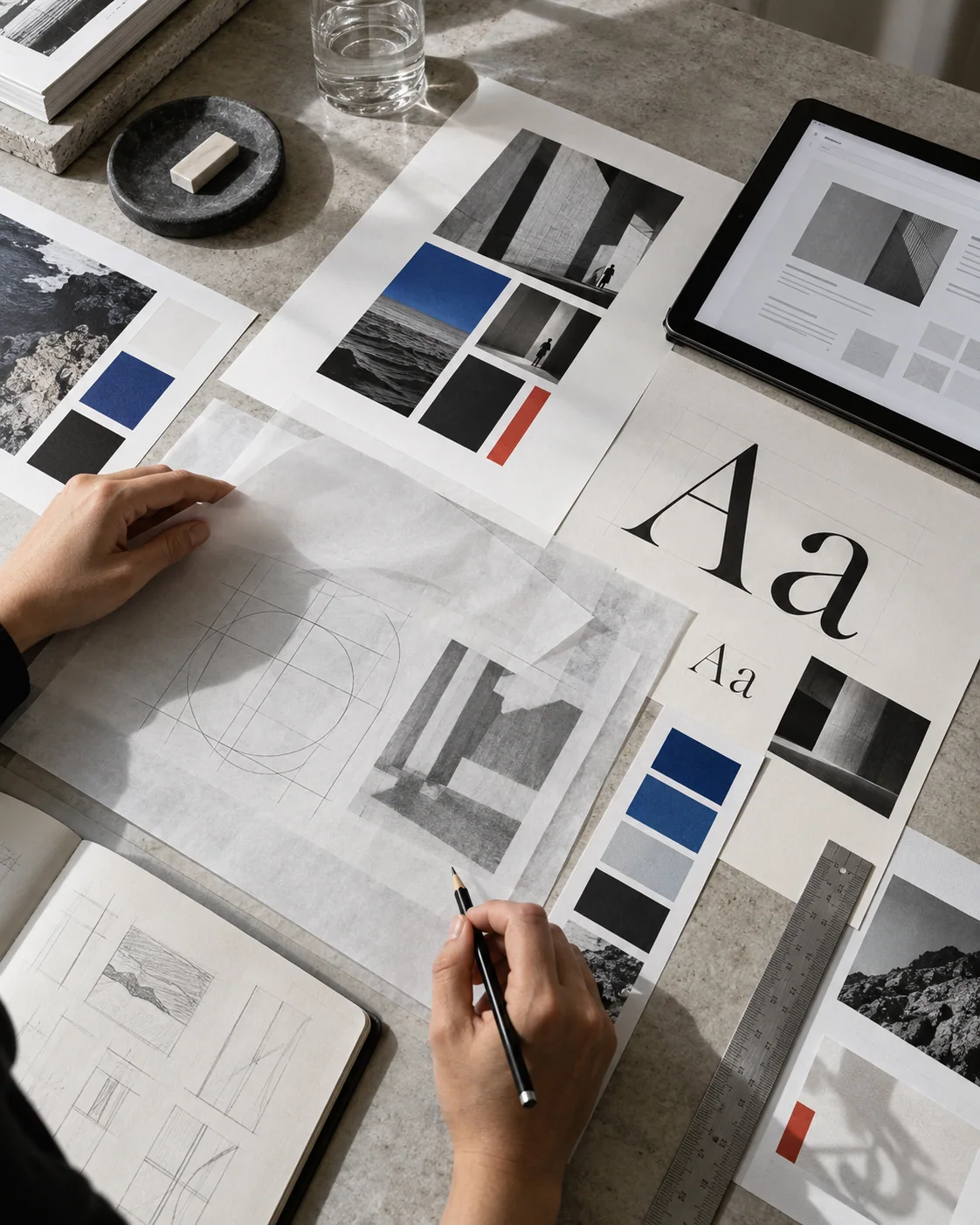 Creative direction dan eksplorasi sistem visual FourVM Studio